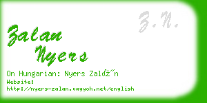 zalan nyers business card